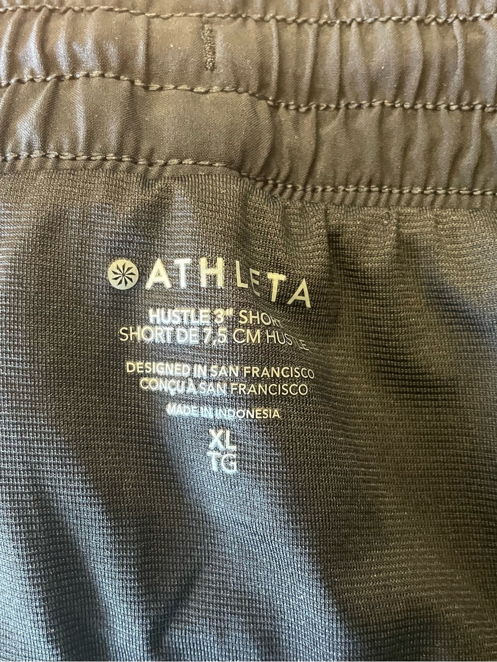 Athleta Black Women's Athletic Shorts - Elastic Waistband - Picture 3 of 4
